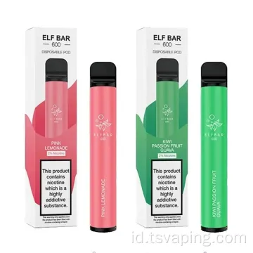 Penjualan panas sekali pakai ELF Bar 600 Puffs